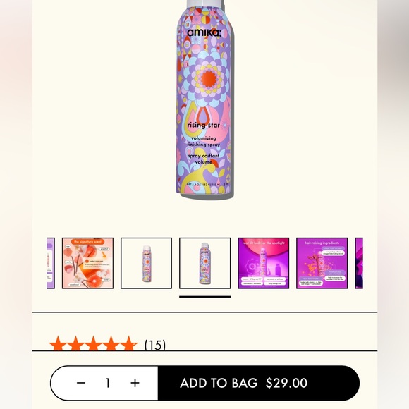 New Amika Rising Star Volumizing Finishing Spray - Picture 2 of 2